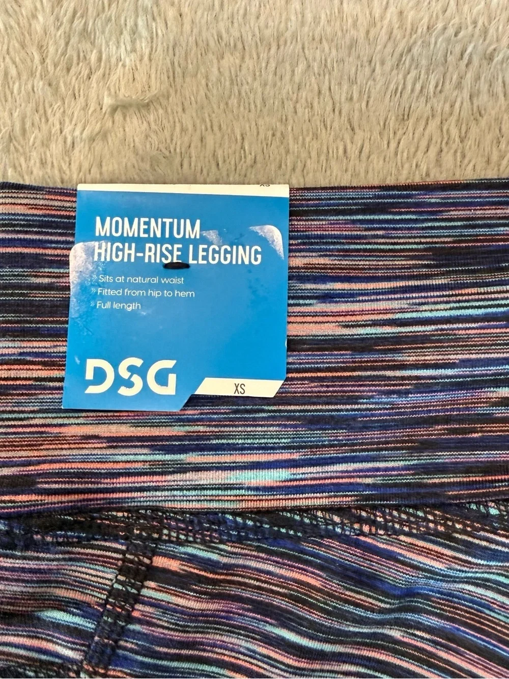 DSG Girls XS (6-7) High Rise Leggings Multicolor Athletic NWT